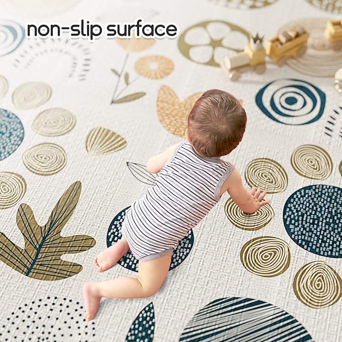 Mloong Baby Play Mat for Floor,59x71x0.4inch Playmat for Baby with Carry Bag, Foldable Play Mat,Kids Foam Play Mat,Waterproof Carlwing Mat for Baby,Large Infant Playmat,Indoor&Outdoor Playing Mat