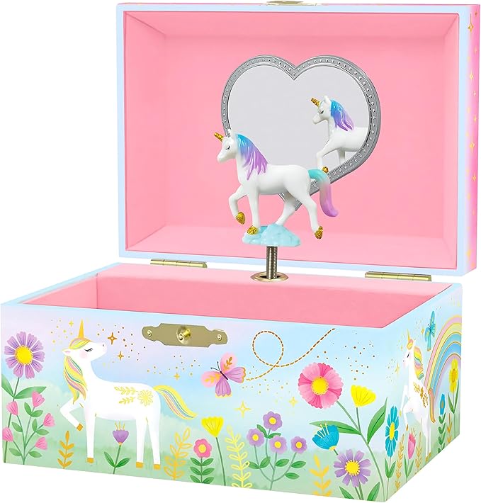 Giggle & Honey® Musical Unicorn Jewelry Box for Girls | Music Boxes for Little Girls | Toddler Jewelry Box for 4 Year Old Kids | Toys for Toddlers | Birthday Gifts for Kids 5, 6, 7, 8, 9 Years