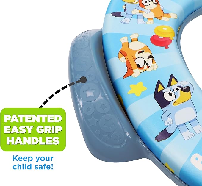 Bluey Soft Potty Seat-Potty Training Toilet Seat,Soft Cushion,Baby-Potty Training,Safe,Easy to Clean,(Pack of 4)