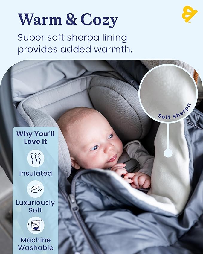 GoldBug Baby Car Seat Cover - All Season Protection - Universal Fit - Essentials for Newborns to Toddlers
