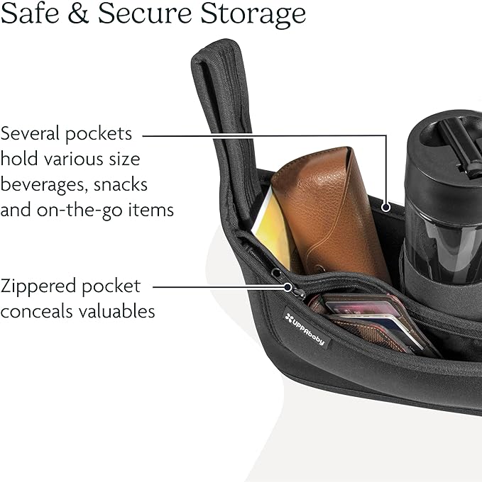 UPPAbaby Carry-All Parent Organizer/Fits on Vista, Cruz, Minu, Minu Duo, G-Series Strollers/Secure Zippered Pocket + Beverage Compartments (Pack of 6)