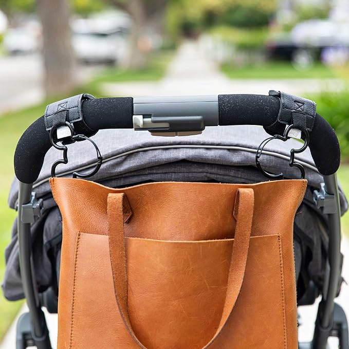 Disney Baby by J.L. Childress Baby Stroller Hooks - Essential Travel Accessories for Mom, Carabiner Clip for Stroller, Heavy Duty, Holds Water Bottles & Diaper Bags - Mickey Mouse, 2 Pack