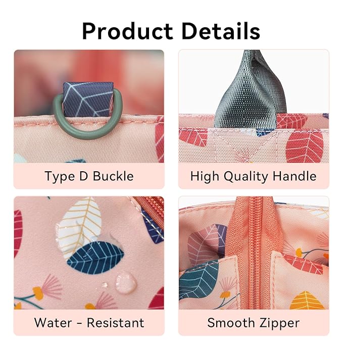 PHEBEN Small Diaper Bag Tote Waterproof Travel Mini Diaper Bag Multi-Function Baby Handbag Crossbody Purse(Leaf)