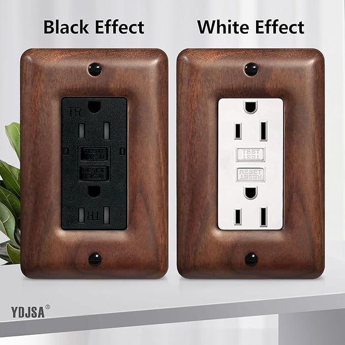 4-Pack Wood Light Switch Cover Plate Decorative Solid Wood Light Switch Cover for Stylish Décor