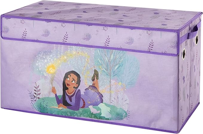 Idea Nuova Disney Wish Collapsible Storage Trunk, Durable with Soft Lid, 28.5"x14.5"x16"
