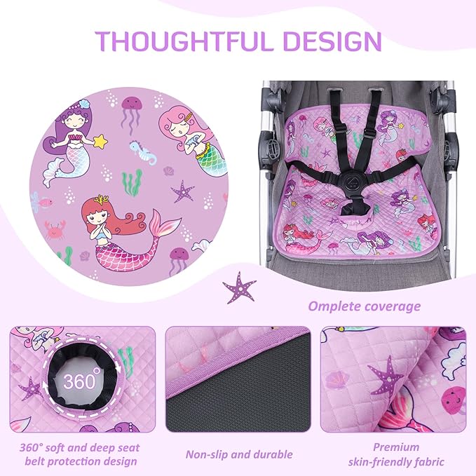 INFANZIA Dry Seat,Car Seat Protector Waterproof Carseat Liner Potty Training Toddlers, Baby and Infants, Piddle Pad for Carseats Strollers (Purple, 1 Pack)