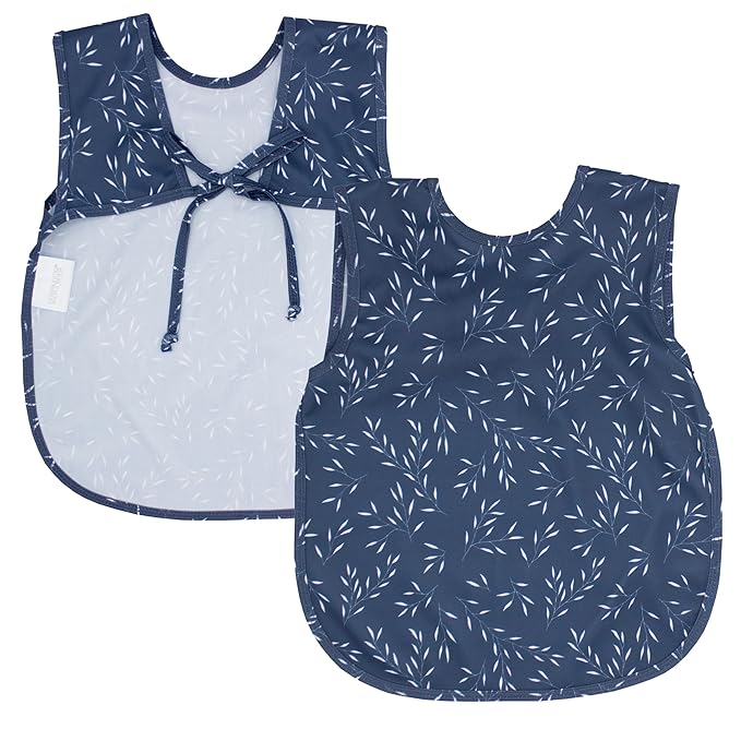 BapronBaby Willow Bapron - No Neck Tie Safer Bib for Baby & Toddler - Soft Waterproof Stain Resistant - Machine Washable - Sz Baby/Toddler 6m-3T