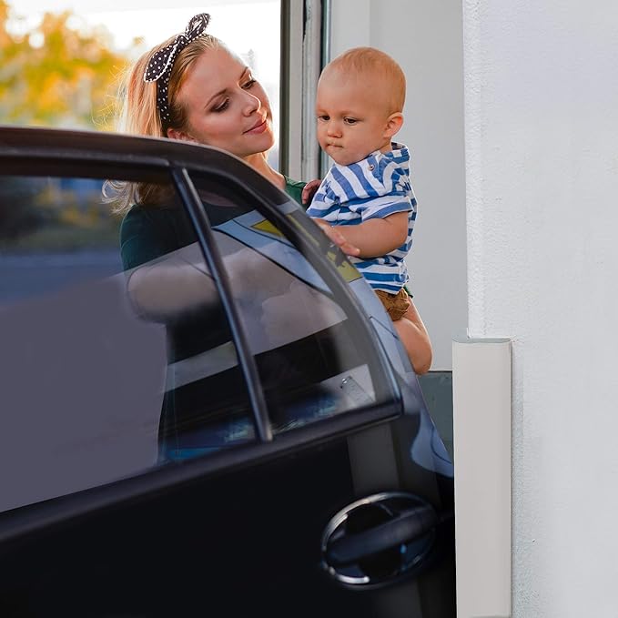 urbanhouse (2-Pack High-Density Corner Guard Edge Protector & Bumper for Parking Garages, Workshops, Baby Proofing Walls and Furniture - Neutral White, 24 Inches.