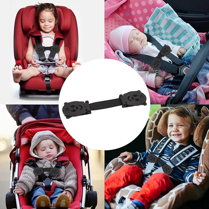 Anti Escape Buckle Lock Clip Baby(Under 1.5 Years Old) Harness Chest Clip, Baby Safety Strap Prevent Child Taking Their Arms Out of High Chairs/Strollers/Baby Reins(2 Pack)