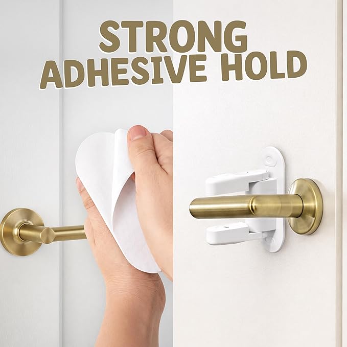 Gift Boutique Door Locks for Kids Safety – Child Proof Door Lever Lock 4 Pack with 8 Pinch Guards, Baby Proof Doors Handle Lever, Easy No Drill Install for Pantry, Bathroom, Closet & Interior Doors