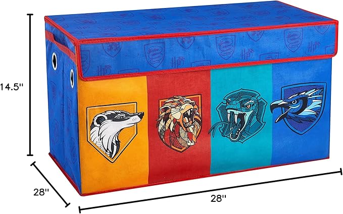 Harry Potter Collapsible Storage Trunk with Lid, 28" W x 16" D x 14.5" H