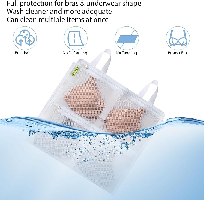 Laundry Bra Bag, Sock Laundry Bag, Lingerie Bags for Washing Delicates, Socks Organizer Mesh Bags for Washing Machine, Travel Organizer for Stocking Underwear Bra Lingerie Socks
