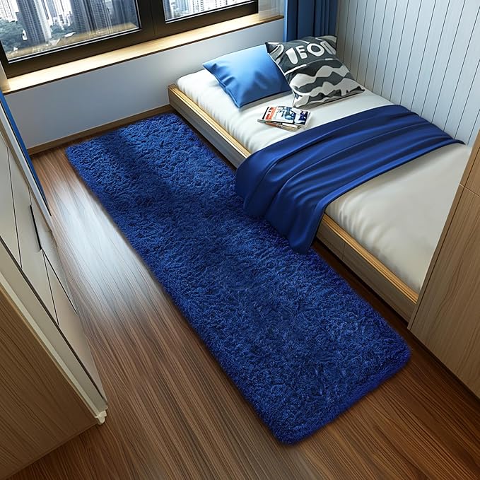 Ophanie Area Rugs for Bedroom Living Room,Color 6- Blue,Size 2' x 6',Shape Rectangular
