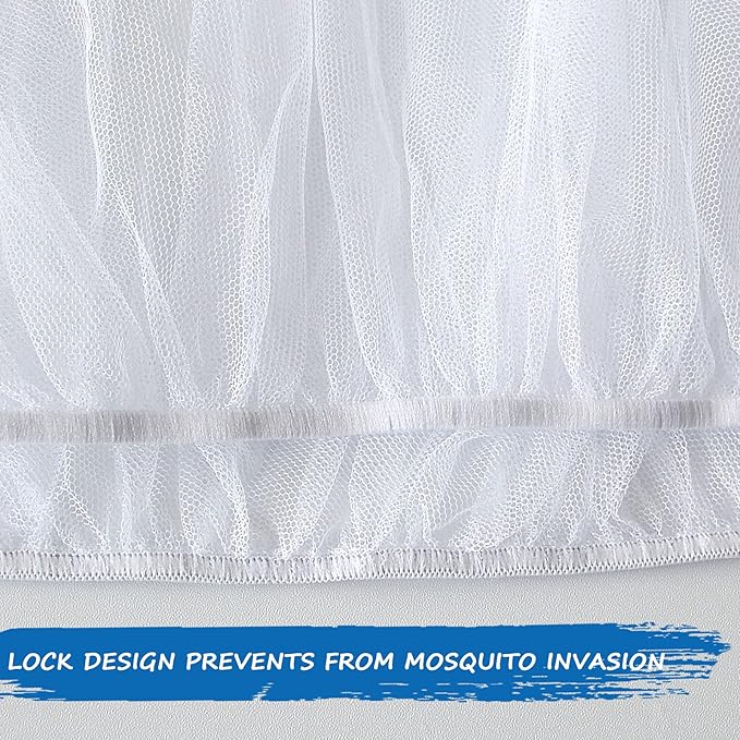 Mosquito Net for Stroller(2 Pack), Baby Mosquito Net for Car Seat, Bassinets, Cradles, Playard, Pack N Plays and Portable Mini Crib, Baby Insect Netting, White