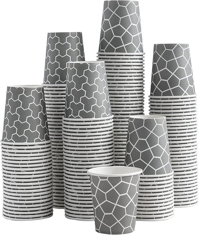 Huifany 300 Pack 5 oz Paper Cups, Disposable Bathroom Cups Small Mouthwash Cups, Hot/Cold Beverage Drinking Mini Cup for Party, Picnics, Water, Snack