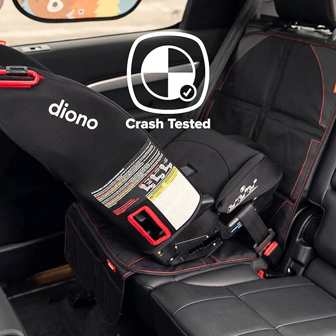 Diono Ultra Mat Complete Back Seat Upholstery Protection from Child Car Seats and Pets, Crash Tested, Premium Ultra Thick Padding, Durable, Water Resistant, Anti-Slip, 3 Mesh Storage Pockets