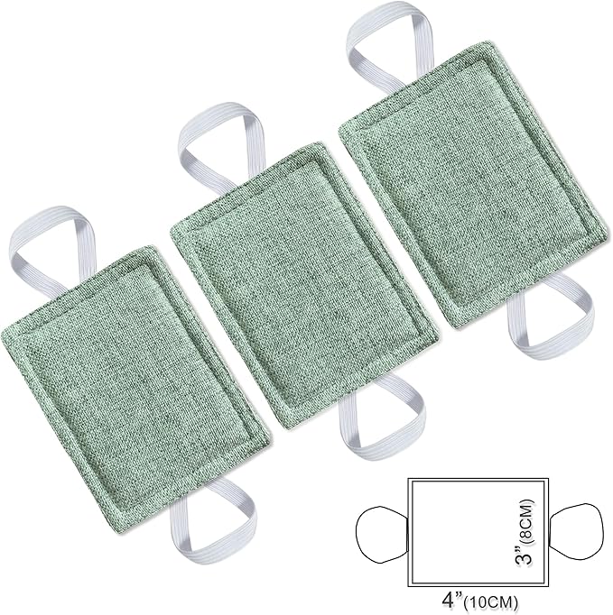 Baby Quiet Door Closer Silencer Cushion, Door Latch Cover Prevent from Locking Noise Reduce for Light Sleepers, Dogs, Cats, Children - 4 x 3 inches, Green, Pack-3