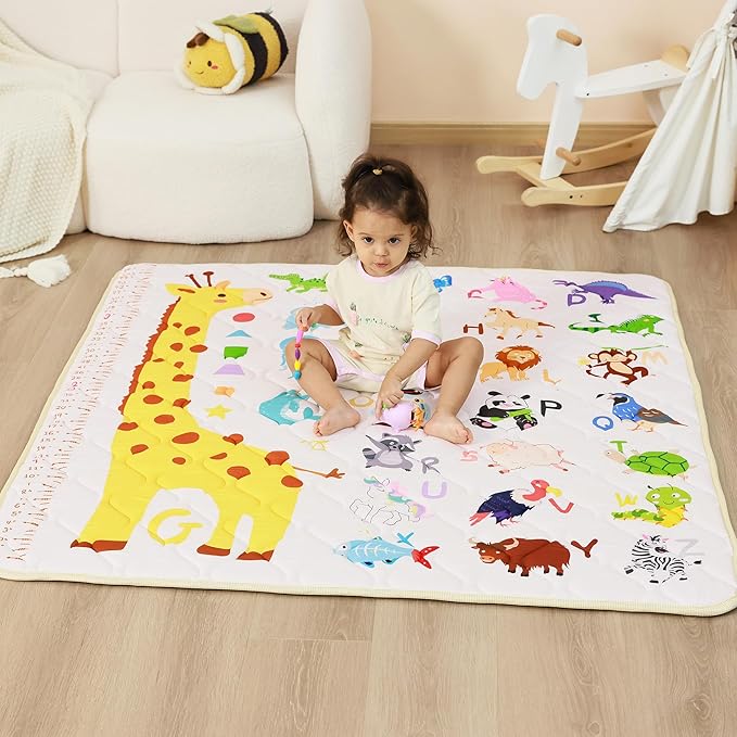 Baby Play Mat ABC Mats for Floor Babies Extra Large&Thick Baby Floor Play Mat Foldable Padded Playmat for Baby Crawling