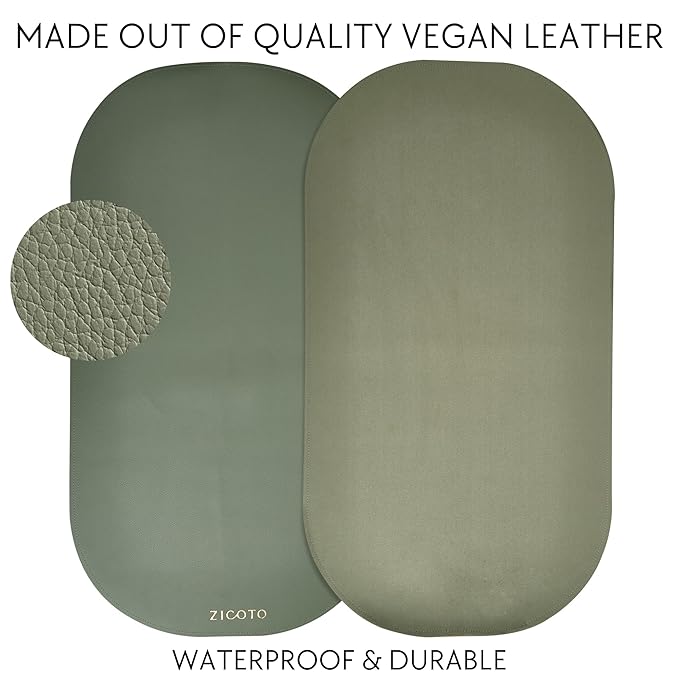 Beautiful Baby Diaper Changing Mat Made of Vegan Leather - Soft and Easy to Wipe Changing Pad for Travel or at Home Use - Lightweight and Foldable Mat that Perfectly Fits Into Any Diaper Bag