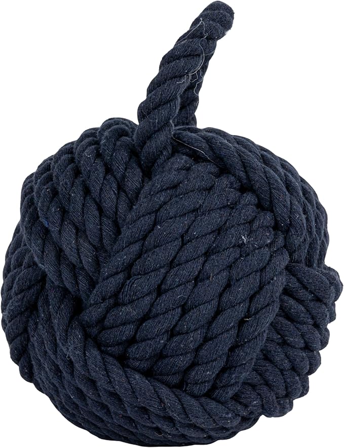 Blue Rope Knot Cotton Door Stop