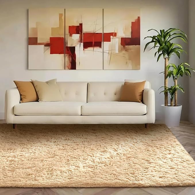 Ophanie Area Rugs for Bedroom Living Room,Color Beige,Size 5' x 8',Shape Rectangular