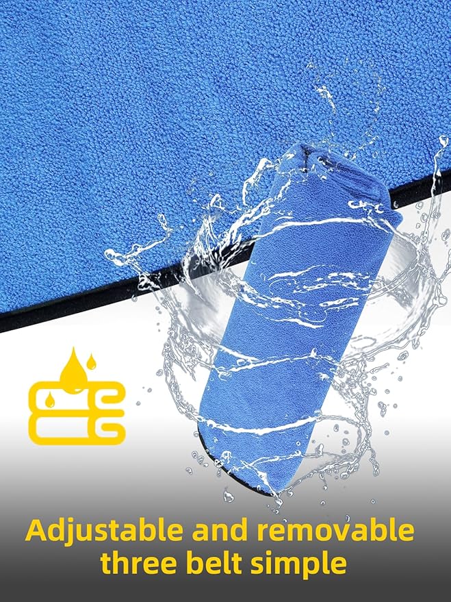 ZIMABLUE Towel Seat Cover - Waterproof Terry Cloth Front Seat Protector for Gym and Beach, Sweat-Absorbent, Non-Slip(Blue,1 Pack)