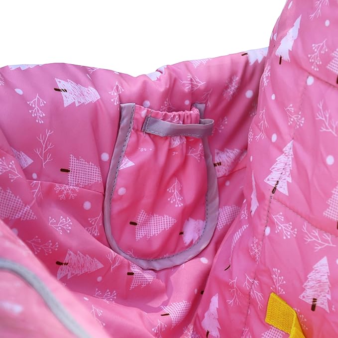 2-in-1 Shopping Cart and High Chair Cover-Grocery Cart Cover for Babies Toddlers Infants Resturant Highchair Cover-Padded Folds to Portable Pouch for Baby Boy Girl (Pink Tree)
