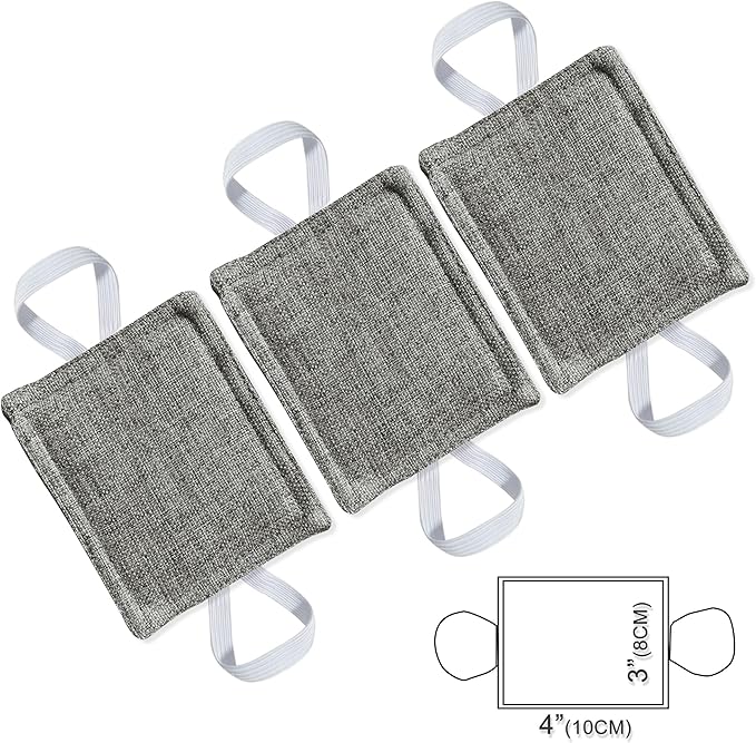 Door Silencer Door Latch Covers Padded Cushion Quiet Closer Door Lock Cover for Baby Newborn Nursery/Light Sleeper Noise Reduce - 4 x 3 Inches, Dark Grey, 3 Pieces