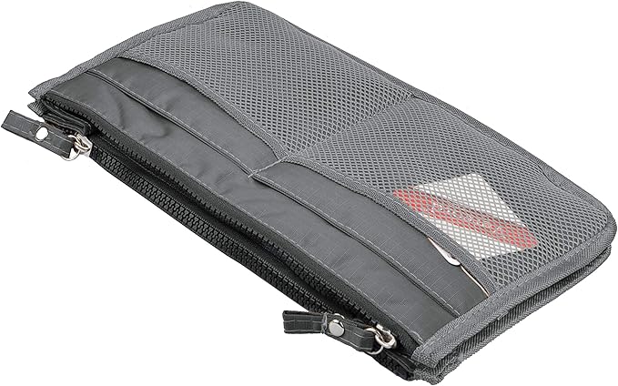 Vercord Updated Purse Handbag Organizer Insert Liner Bag in Bag 13 Pockets Grey Medium