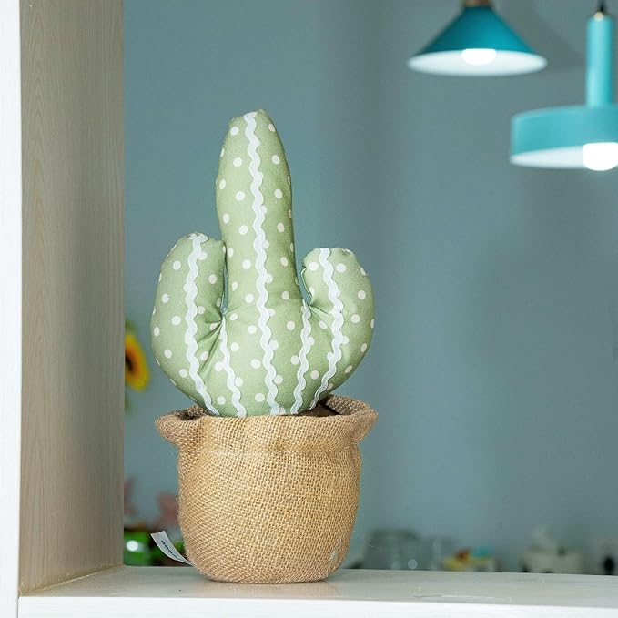Marwood Cute Door Stopper Decorative Door Stops for Home and Office, Green Cactus Weighted Interior Doorstop Fabric Stuffed Animal Door Stopper Floor Decorative