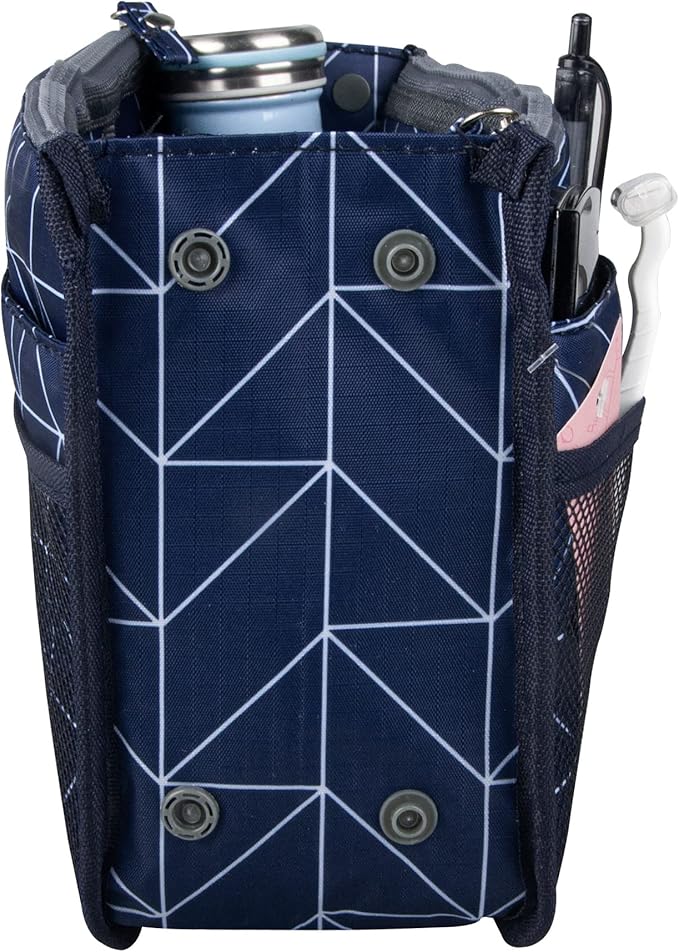 Vercord Updated Purse Handbag Organizer Insert Liner Bag in Bag 13 Pockets Navy Blue Small