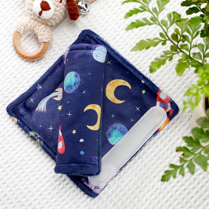 Baby Car Seat Strap Cover 2 Pack Outer Space Car Seat Straps Shoulder Pads, Seat Belt Cushions Pads for Infant Car Seats, Stroller, Pushchair