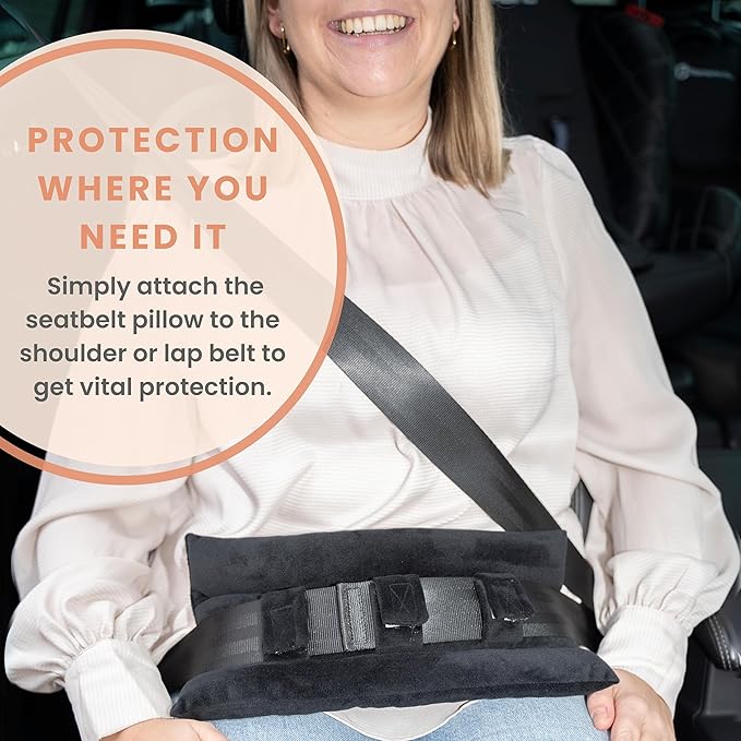 MOYOAMA Seat Belt Pillow Post Surgery- Seatbelt Pillows for Post-Surgery, Chemo Port Pillow for Seat Belt, Port Pillows for Chemo Patients Seatbelt, Seatbelt Cushion for Heart Surgery Recovery Gifts