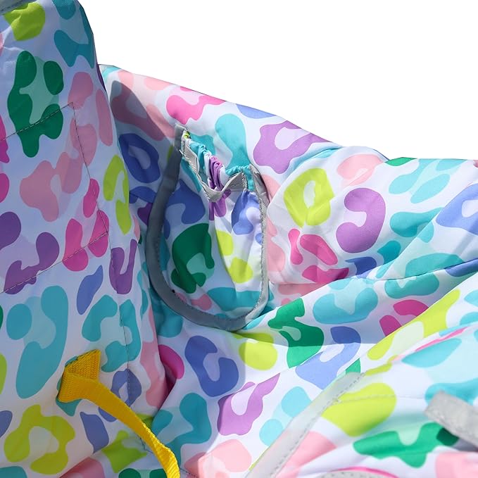 2-in-1 Shopping Cart and High Chair Cover-Grocery Cart Cover for Babies Toddlers Infants Resturant Highchair Cover-Padded Folds to Portable Pouch for Baby Boy Girl (Colorful)