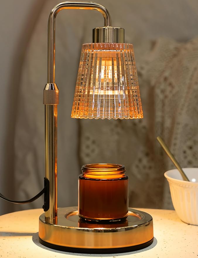 GODONLIF Candle Warmer Lamp with Timer Dimmable, Birthday Gifts for Women Mom, House Warming Gifts New Home Decor, Wax Melt Warmer for Jar Candles with 2 Bulbs