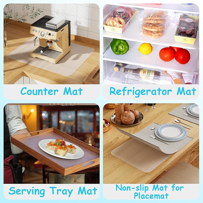 Silicone Jewelry Mats for Crafts: Translucent Non-Slip Heat Resistant 9×12 In (4 Pcs) Reusable Silicone Kids Mat for Glitter Slime, DIY Sheet, Nail Art, Clear Countertop Protector Pad