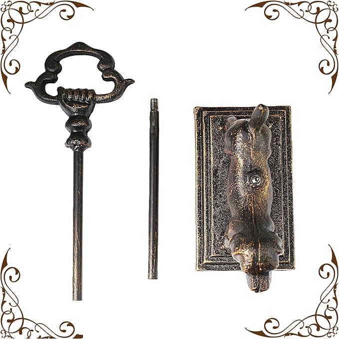 Door Stoppers for Bottom of Door Cast Iron Decorative Door Stop Wedge Metal Doorstops (Vintage Dog)