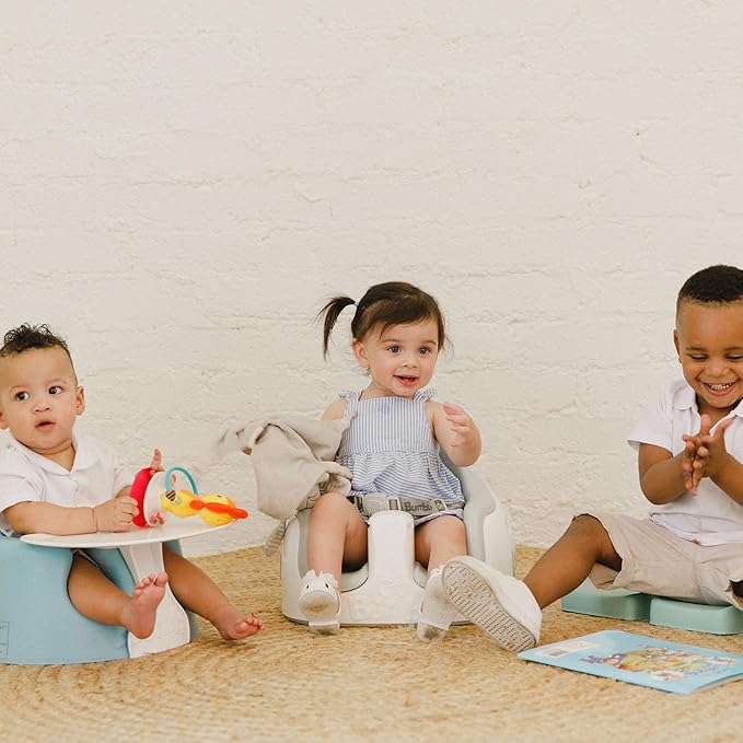 Bumbo Seat Tray Attachment, Baby Infant Child Toddler Floor Seat Eating Tray Activity Play Top Accessory for Boys and Girls 3 to 12 Months Old, White