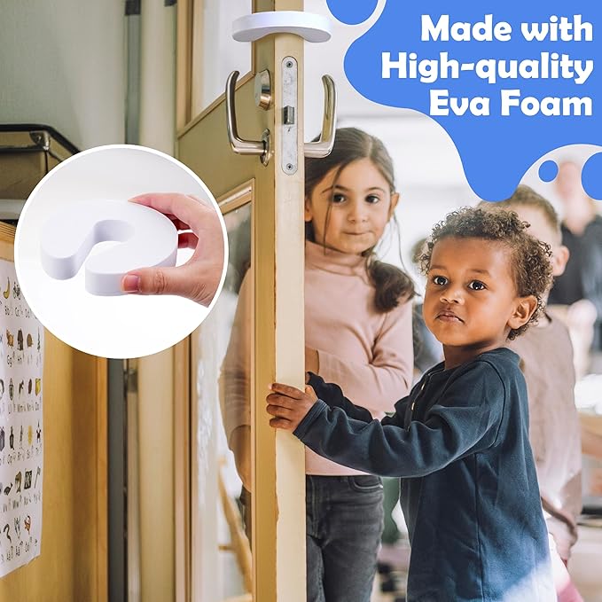 10 Pack Door Pinch Guards for Kids, Door Slam Stopper, Thick Door Finger Pinch Guard That Prevents Doors from Slamming and Baby from Getting Trapped
