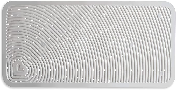 Munchkin Soft Spot Baby Bath Mat for Tub and Super Scoop Hanging Bath Toy Storage with Quick Drying Mesh, Grey