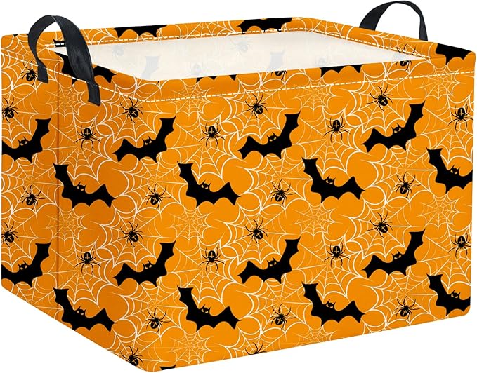 TIBAOLOVER Rectangular Baby Kids Storage Basket Boys for Home Kitchen Girls Cute Toy Storage Bin Organizer Shelf Book Room Decor(Spider Web)