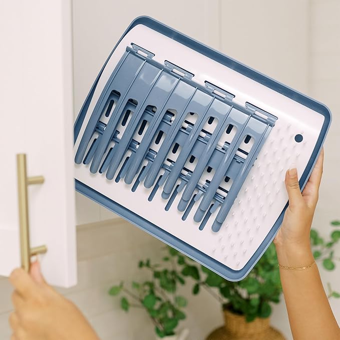 Dr. Brown's Folding Baby Bottle Drying Rack for Easy Storage - Dry Nipples, Pacifiers and Other Baby Essentials, BPA Free