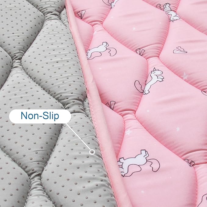 Foam Baby Play Mat 50" X 50", Play Mat for Babies and Toddlers, Baby Floor Playmat Non Slip, Thick One-Piece Crawling Mat, Easy Clean, Pink Print