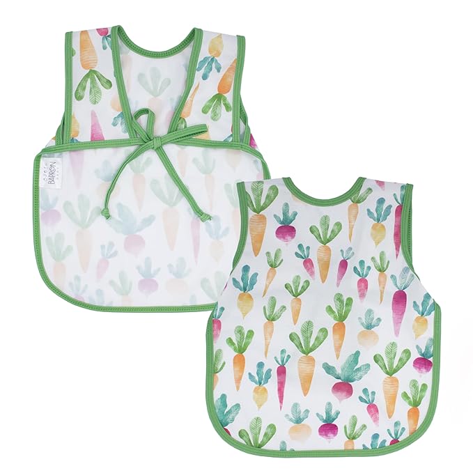 BapronBaby Farm Produce Bapron - No Neck Tie Safer Bib for Baby & Toddler - Soft Waterproof Stain Resistant - Machine Washable - Sz Baby/Toddler 6m-3T