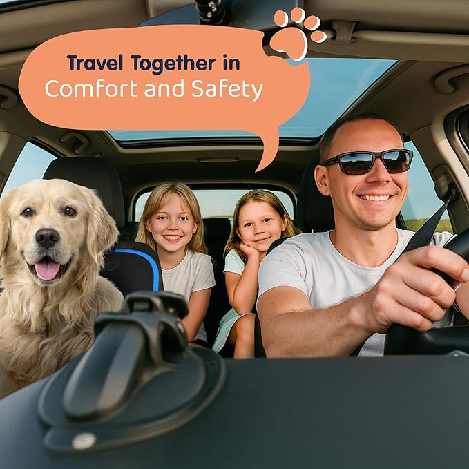 Petloox Front Seat Dog Cover for Car, Truck & SUV - Waterproof, Non-Slip Pet Car Seat Cover for Dogs - Durable, Easy to Install & Clean, Front Passenger Seat Protector for Pets & Vehicles