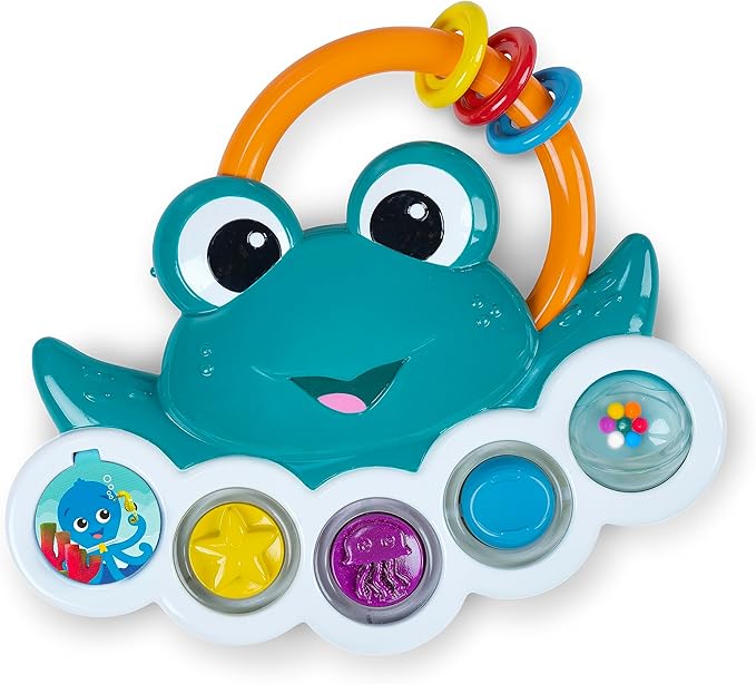 Baby Einstein Ocean Explorers Neptune’s Busy Bubbles Sensory Activity Toy, with Interactive Lights and Music, Ages 3+ Months