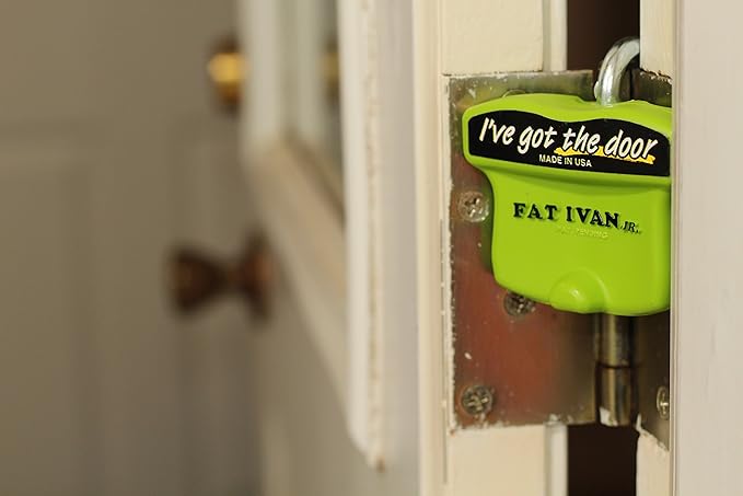 The Original Fat Ivan Fold Up Doorstop Wedge with Magnet - for Moving Office Home or School - Great for Police, Admin, Firefighters and Any time You Need a Door to Stay Open Green JR 2 Pack