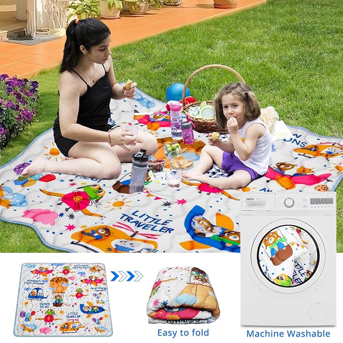 Baby Gyms Playmats for Playpen Boho Rainbow Play Mat for Playpen Playyards Thicken Soft Padding Foam Playmats for Babies (50"×50", 12- Animal Pilot)