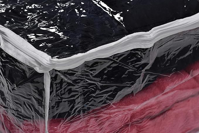 Handy Laundry Comforter Storage Bag – Large 90L Clear Zippered Organizer for Blankets, Bedding, Clothes & Pillows, Durable Plastic Storage for Closet, Moving, Under Bed – Dust & Moisture Protection