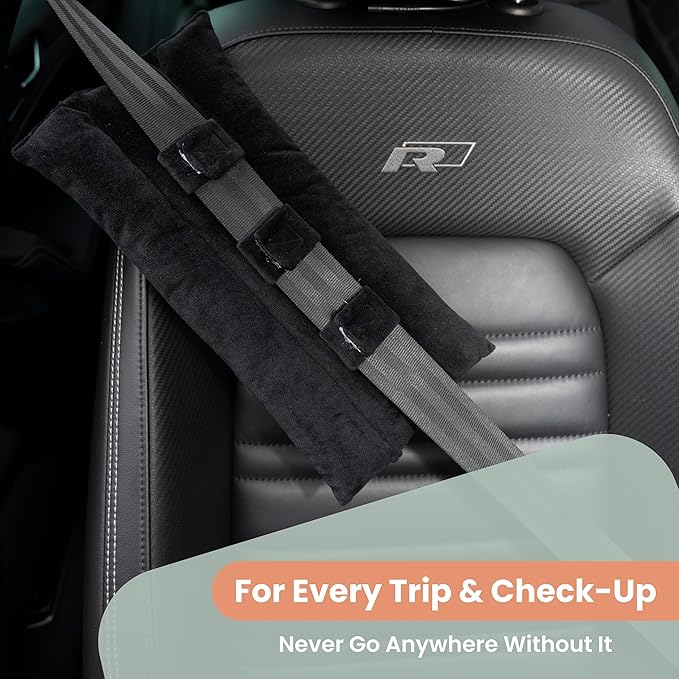 MOYOAMA Seat Belt Pillow Post Surgery- Seatbelt Pillows for Post-Surgery, Chemo Port Pillow for Seat Belt, Port Pillows for Chemo Patients Seatbelt, Seatbelt Cushion for Heart Surgery Recovery Gifts